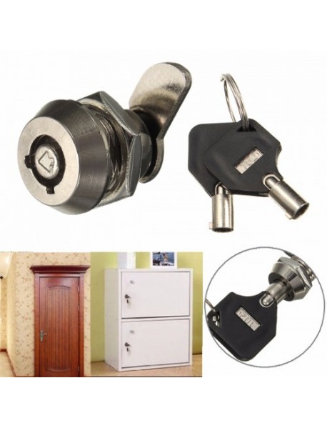 14.5mm Cam Lock Door Cabinet Lock Mailbox Drawer Cupboard Letter Box Locker With 2 Keys