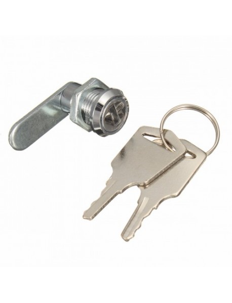 16mm Keyed Alike Cam Lock For Filing Cabinet Mailbox Drawer Cupboard with 2 Keys