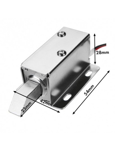 12V DC Electric Lock Assembly Solenoid Long Locking Tongue Cabinet Drawer Door Lock