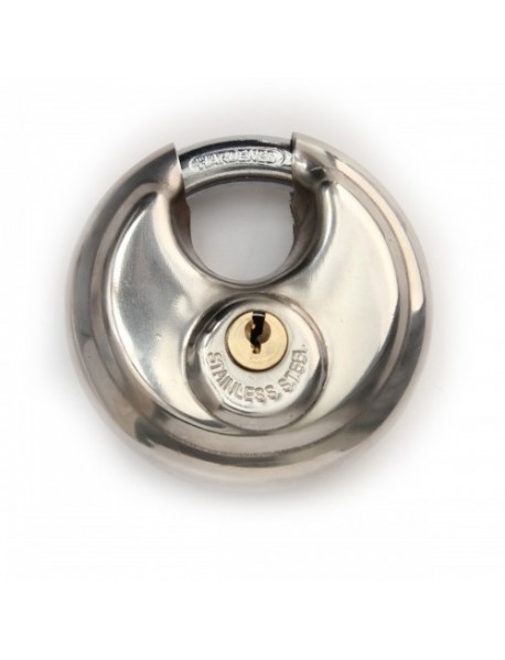 70mm Disc Padlock Shackle Stainless Steel Heave Duty Round Master Lock Discus Padlock