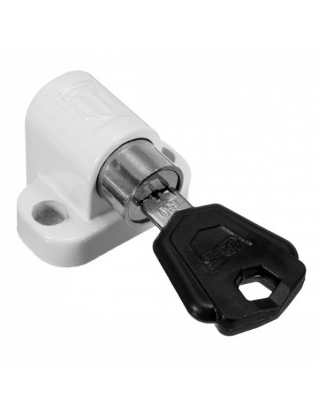 White Shield Sliding Security Lock Children Safety Lock for Aluminum Steel Windows Doors