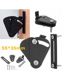 Stainless Steel Barn Door Lock Black Solid Cast Cron Sliding Door Latch