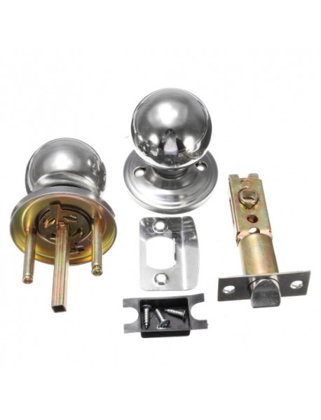 Stainless Steel Bathroom Door Lock Cylinder Round Knob Door Handle for 25mm-45mm Door