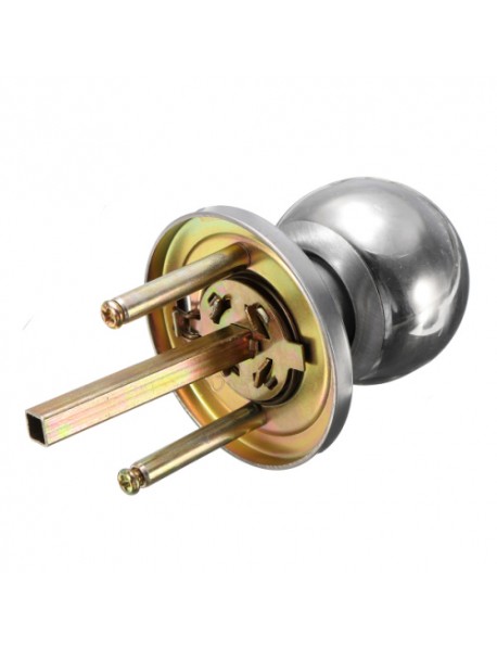 Stainless Steel Bathroom Door Lock Cylinder Round Knob Door Handle for 25mm-45mm Door