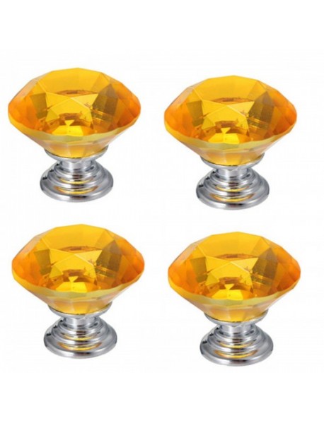 40mm Crystal Glass Door Knobs Kitchen Furniture Drawer Cabinet Cupboard Pull Handle