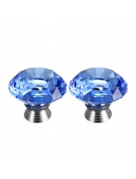 40mm Crystal Glass Door Knobs Kitchen Furniture Drawer Cabinet Cupboard Pull Handle