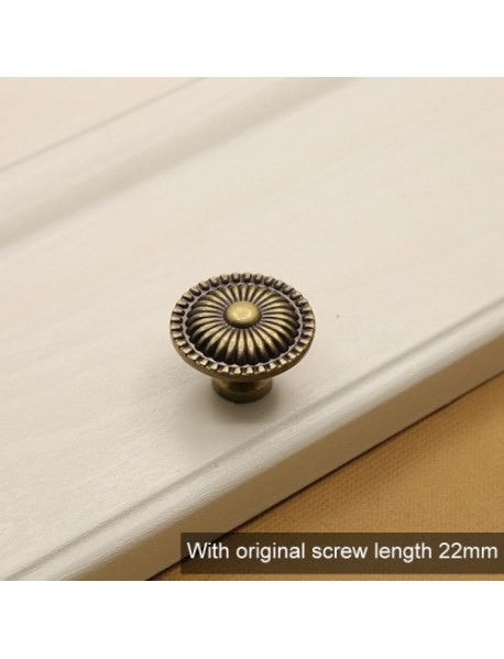 32mm 235 Green Bronze Cabinet Wardrobe Door Drawer Vintage Zinc Alloy Solid Single Hole Handle