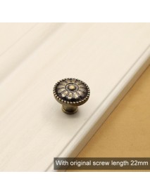 31mm 2808 Green Bronze Cabinet Wardrobe Door Drawer Vintage Zinc Alloy Solid Single Hole Handle