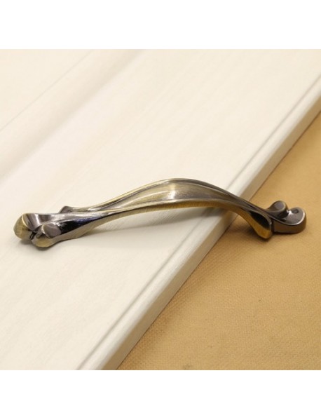 2804 Green Bronze Cabinet Wardrobe Door Drawer Vintage Zinc Alloy Solid Handle, Hole Distance: 96mm