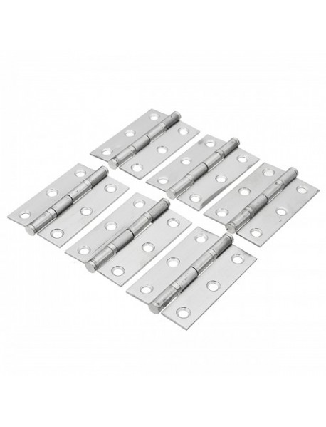 6Pcs 2.5Inch Stainless Steel Boat Marine Cabinet Butt Hinge With Screws