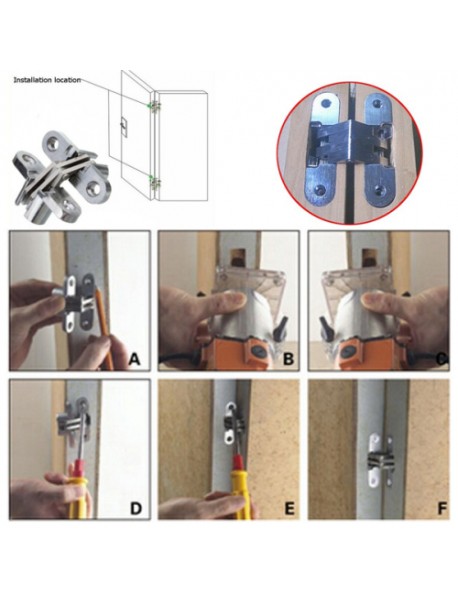 Hidden Hinge Stainless Steel Invisible Hinges Wooden Box Folding Door