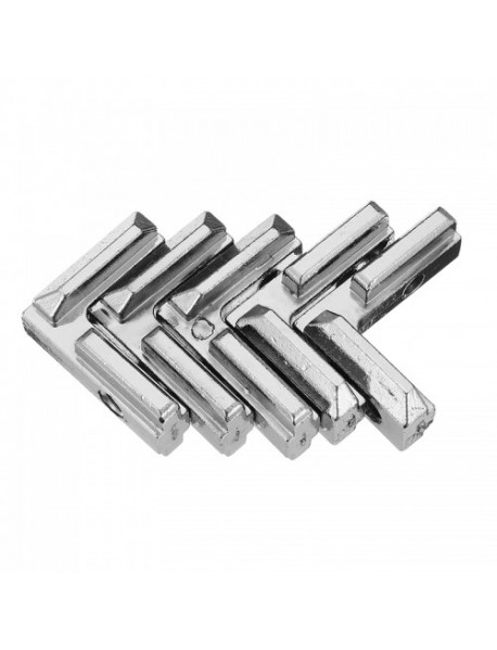 Suleve LJ40 5Pcs T Slot L Shape Inside Corner Connector Joint Bracket for 4040 Series Aluminum Profile