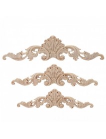 Wood Oak Carving Applique Unpainted Flower Applique Door Corner Decoration Onlay Furniture Cabinet