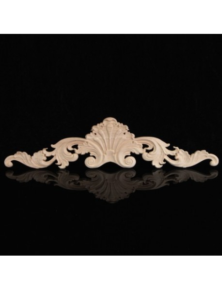 Wood Oak Carving Applique Unpainted Flower Applique Door Corner Decoration Onlay Furniture Cabinet