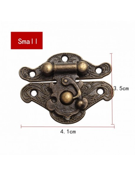 Antique Retro Decorative Latch Vintage Wooden Jewelry Box Drawer Hasp Pad Chest Lock 4 Sizes