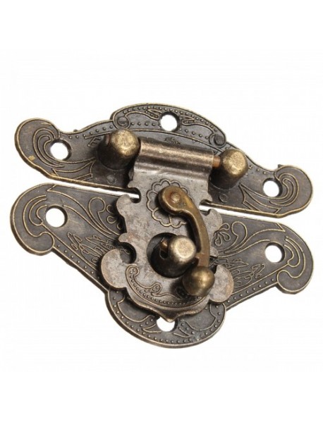 Antique Retro Decorative Latch Vintage Wooden Jewelry Box Drawer Hasp Pad Chest Lock 4 Sizes