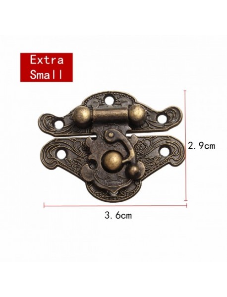 Antique Retro Decorative Latch Vintage Wooden Jewelry Box Drawer Hasp Pad Chest Lock 4 Sizes