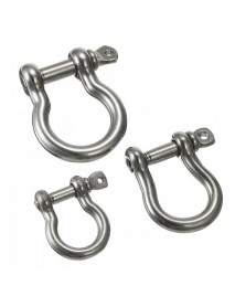 Ring Bow Shackle with Screw Pin 304 Stainless Steel Bracelet Shackle