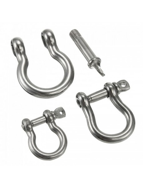 Ring Bow Shackle with Screw Pin 304 Stainless Steel Bracelet Shackle