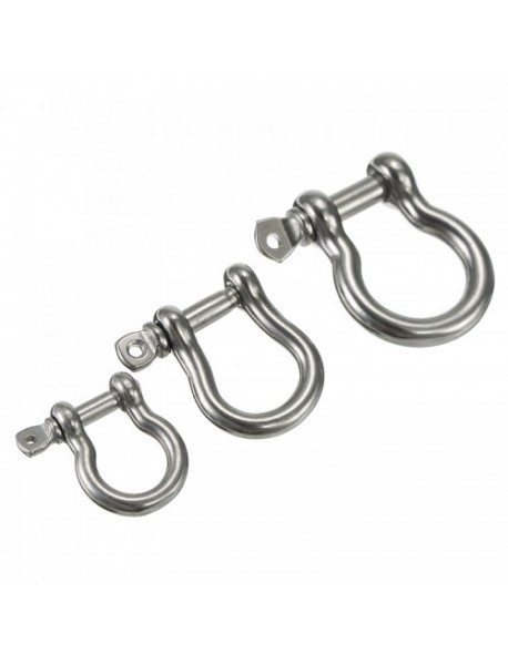 Ring Bow Shackle with Screw Pin 304 Stainless Steel Bracelet Shackle